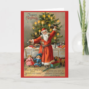 Ringing Bell Classic Santa Christmas Card