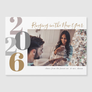 Ringing in the New Year Engagement Photo Card