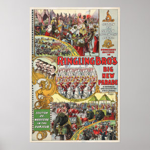 Ringling Bros Circus - Circa 1899 Poster