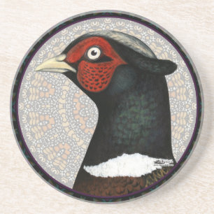 Ringneck Pheasant Circle Coaster