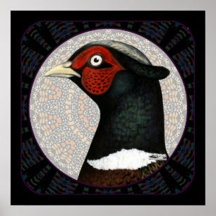 Ringneck Pheasant Circle Poster