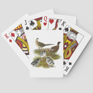 Ringneck Pheasant Family Playing Cards