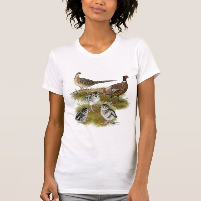Ringneck Pheasant Family T-Shirt (Front)