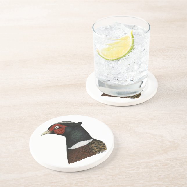 Ringneck Pheasant Head Coaster (Side)