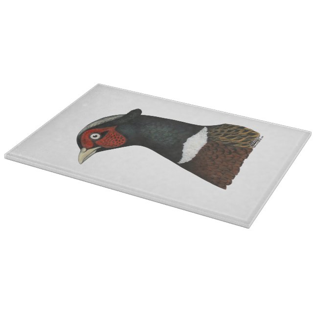 Ringneck Pheasant Head Cutting Board (Corner)
