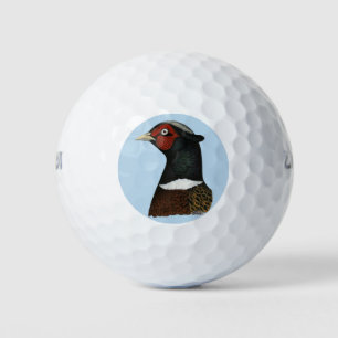 Ringneck Pheasant Head Golf Balls