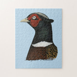 Ringneck Pheasant Head Jigsaw Puzzle