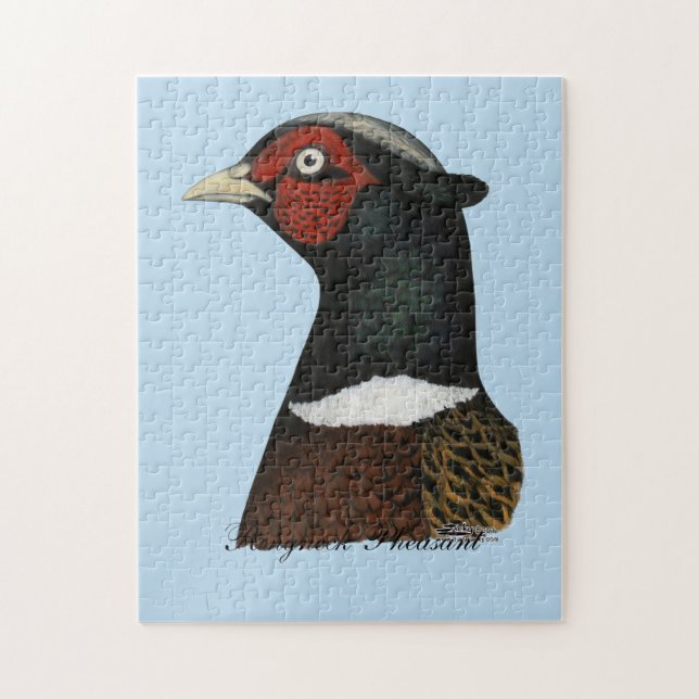 Ringneck Pheasant Head Jigsaw Puzzle (Vertical)
