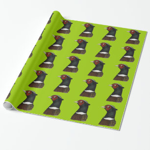 Ringneck Pheasant Head Wrapping Paper
