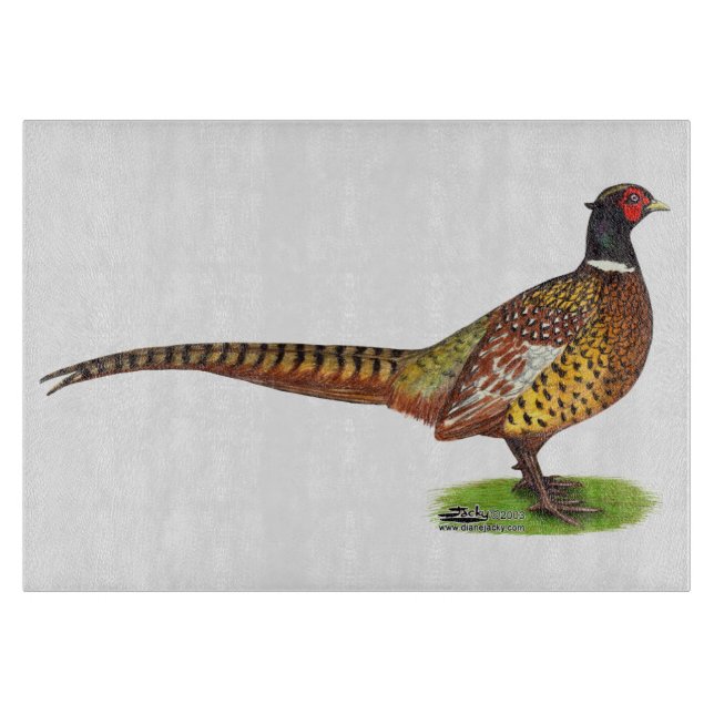 Ringneck Pheasant Rooster Cutting Board (Front)