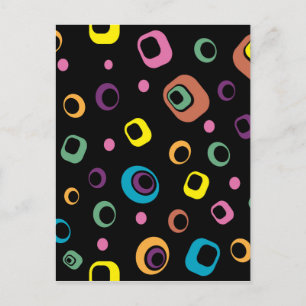Rings Abstract art Postcard