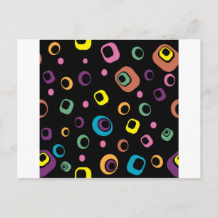 Rings Abstract art Postcard