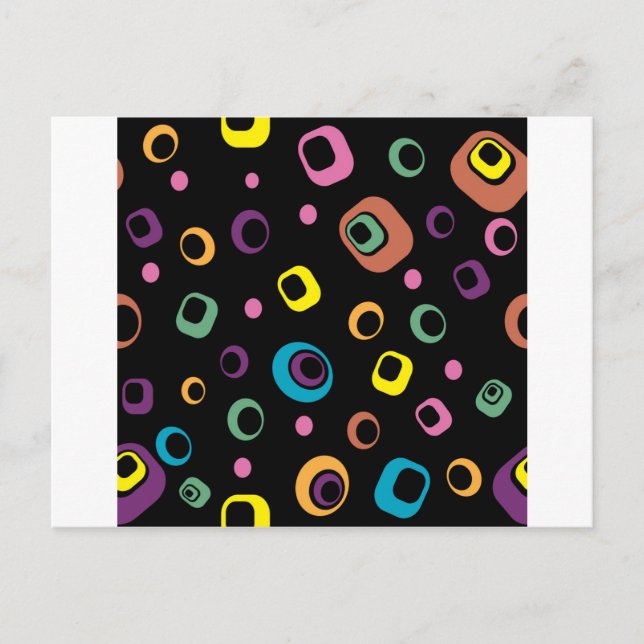 Rings Abstract art Postcard (Front)