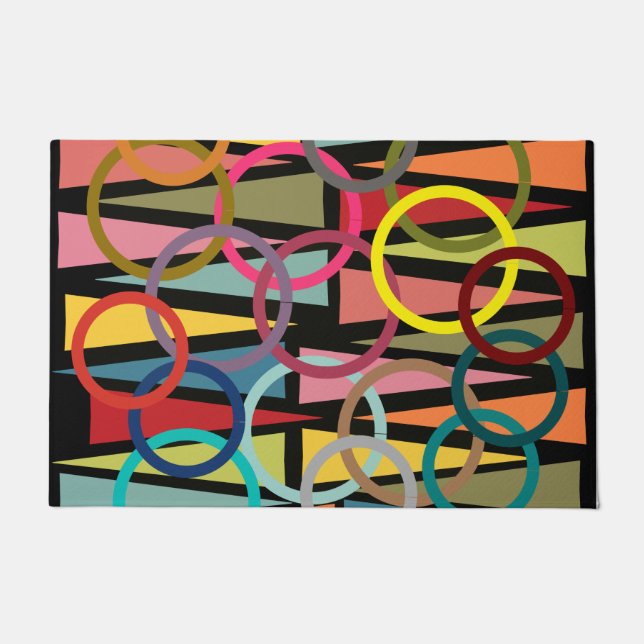 Rings and Triangles Doormat (Front)