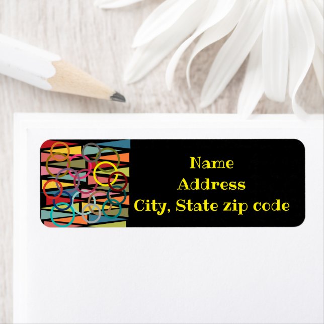 Rings and Triangles Return Address Label (Insitu)