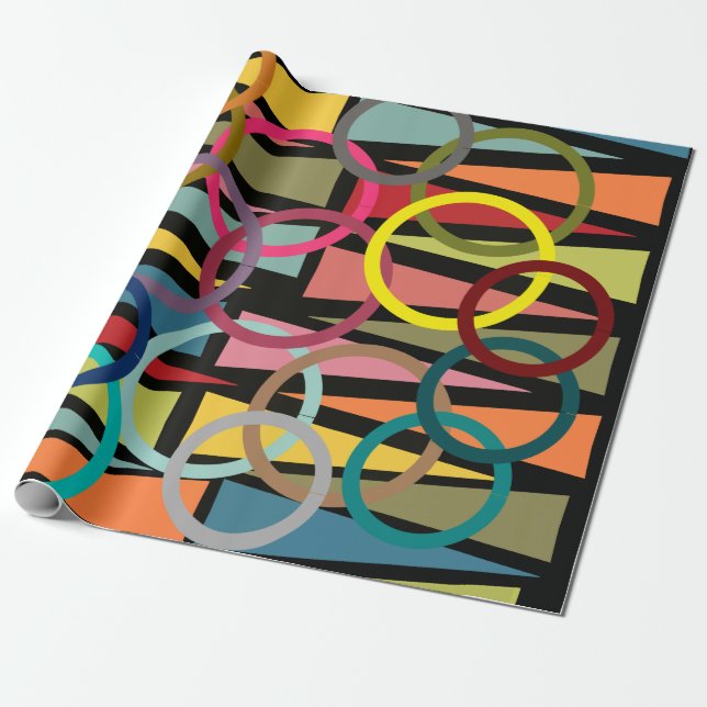 Rings and Triangles  Wrapping Paper (Unrolled)