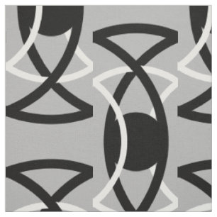 Rings black & white I + your backgr. & ideas Fabric