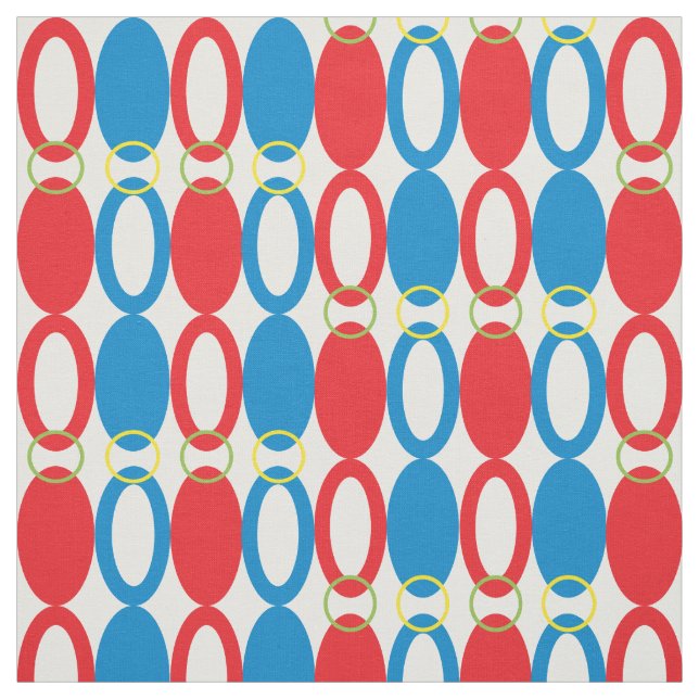 Rings | Blue and Red Fabric (Swatch)