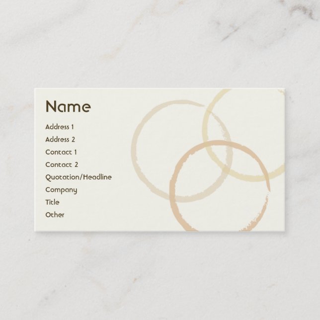 Rings - Business Business Card (Front)