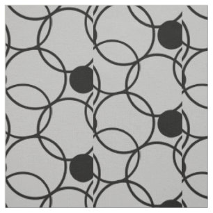 Rings & Dots black + your background & ideas Fabric