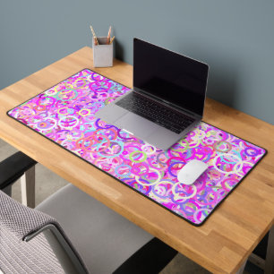 Rings of Color-Pinks & More Desk Mat