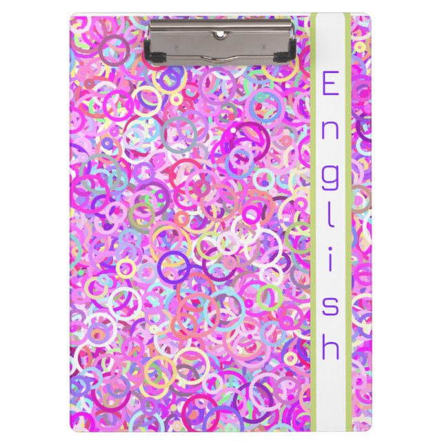 Rings of Colour-Pinks & More Clipboard (Front)