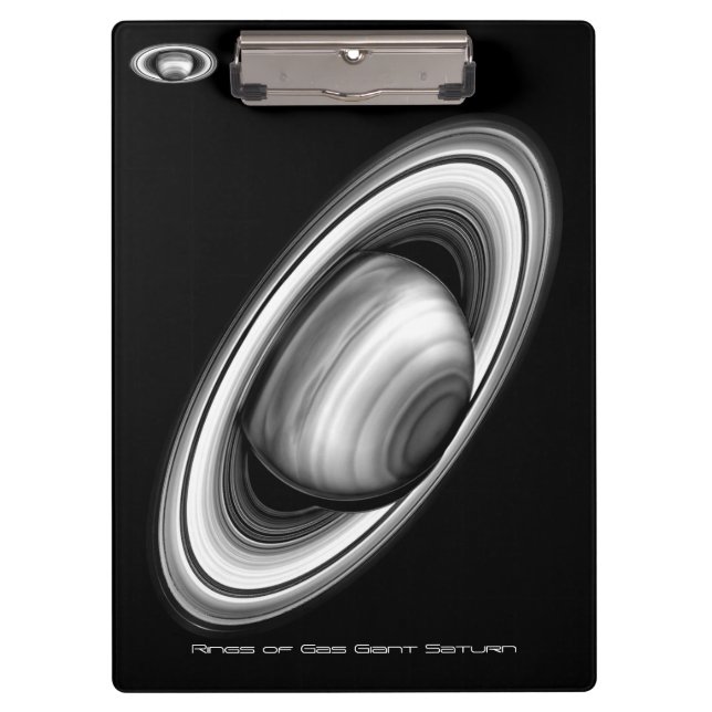 Rings of Gas Giant Saturn - solar system Clipboard (Front)