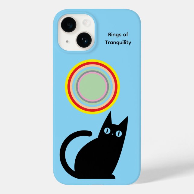Rings of Tranquillity – Light Blue iPhone Case (Back)