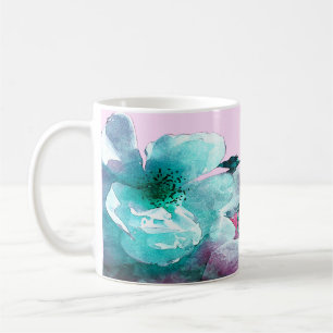 Rings with white rose petals coffee mug