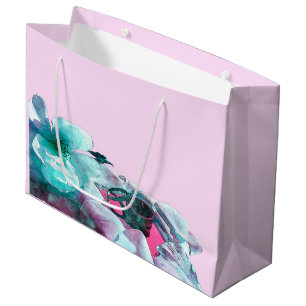 Rings with white rose petals large gift bag