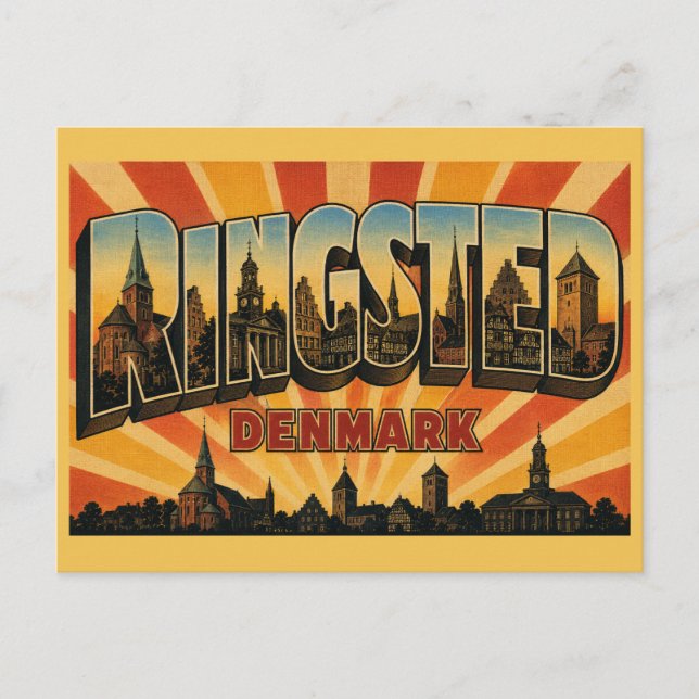 Ringsted Denmark Church Postcard (Front)