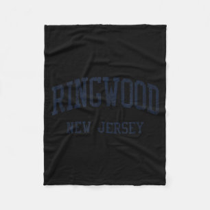 Ringwood Nj Jn5 Vintage Athletic Blue Design  Fleece Blanket