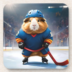 "Rink Rookie: The Ice Hockey Guinea Pig" Coaster