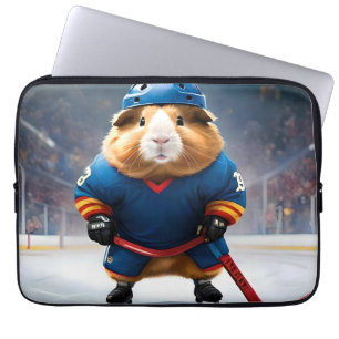 "Rink Rookie: The Ice Hockey Guinea Pig" Laptop Sleeve