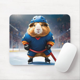 "Rink Rookie: The Ice Hockey Guinea Pig" Mouse Pad