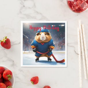 "Rink Rookie: The Ice Hockey Guinea Pig" Napkin