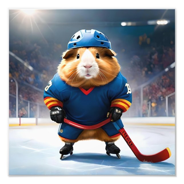 "Rink Rookie: The Ice Hockey Guinea Pig" Photo Print (Front)