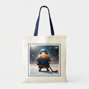 "Rink Rookie: The Ice Hockey Guinea Pig" Tote Bag