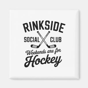 Rinkside Social Club Retro Ice Hockey Vibes  Magnet