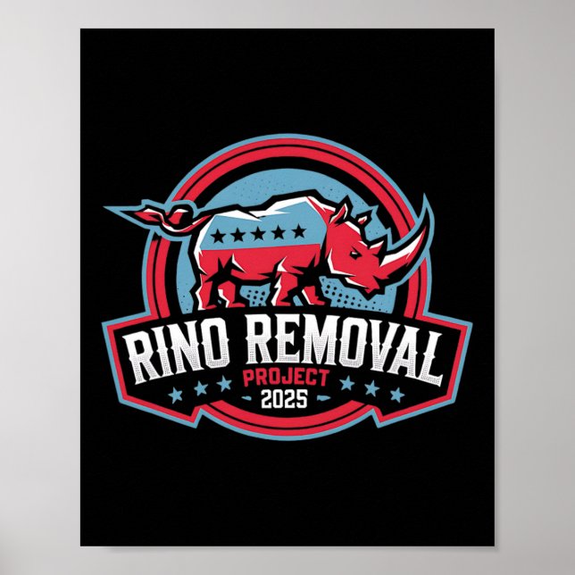 Rino Removal Project Rrp Funny Trump Conservative  Poster (Front)