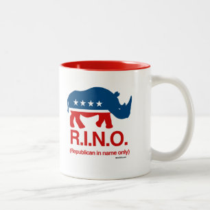 RINO - Republican in name only Two-Tone Coffee Mug