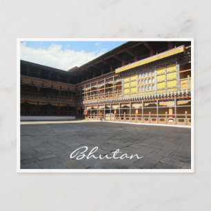 rinpung dzong courtyard postcard