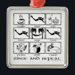 Rinse and Repeat Ornament<br><div class="desc">A divers day can be quite simple: Wake Dive Eat Dive Nap Dive Feast Chill and Crash. Simply follow instructions and "Rinse and Repeat".</div>