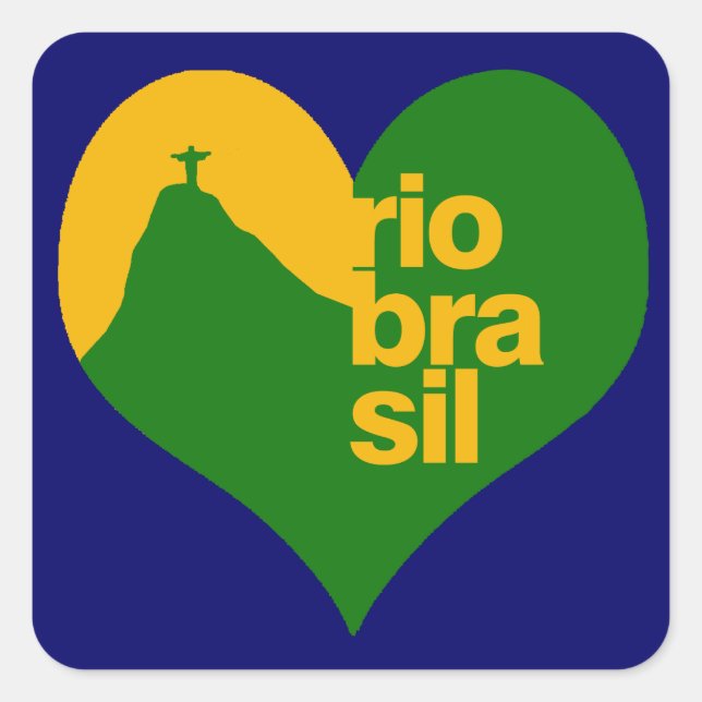 Rio Brasil Square Sticker (Front)