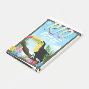 Rio Brazil Toucan travel poster Post-it Notes