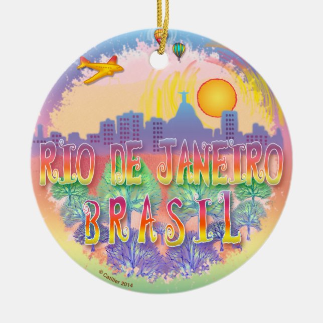 Rio Ceramic Tree Decoration (Front)