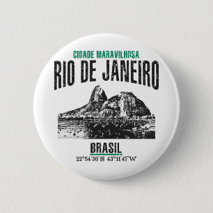 Rio de Janeiro 6 Cm Round Badge