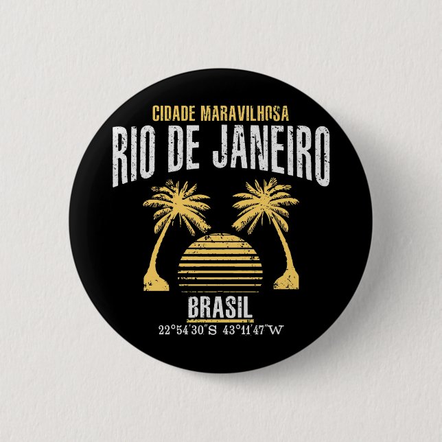 Rio de Janeiro 6 Cm Round Badge (Front)
