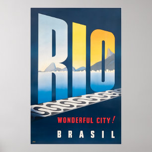 Rio De Janeiro Art Brazil Travel Poster South Amer