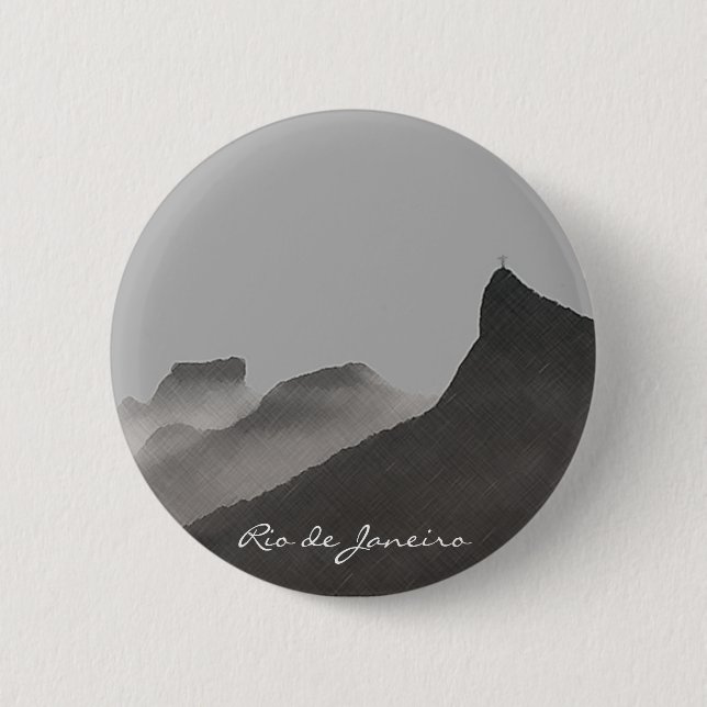 rio de janeiro, brasil 6 cm round badge (Front)